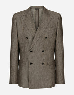 DOUBLE-BREASTED LINEN TAORMINA JACKET