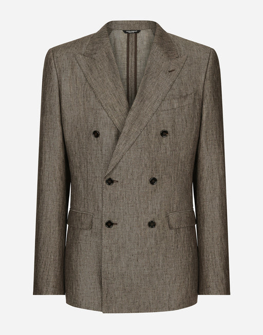 DOUBLE-BREASTED LINEN TAORMINA JACKET