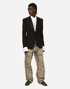 SINGLE-BREASTED STRETCH WOOL SICILIA-FIT TUXEDO JACKET