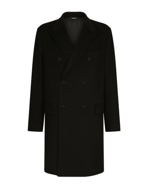 DECONSTRUCTED DOUBLE-BREASTED WOOL COAT