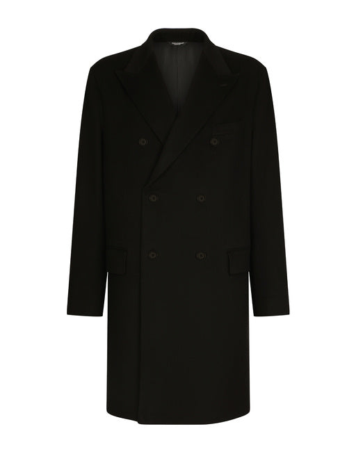 DECONSTRUCTED DOUBLE-BREASTED WOOL COAT