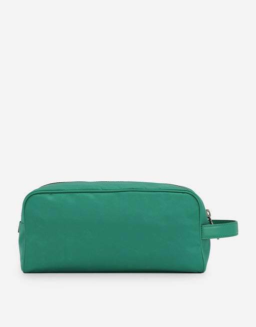 NYLON TOILETRY BAG WITH RUBBERIZED LOGO