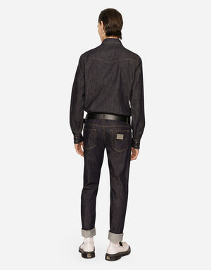 BLUE SKINNY STRETCH JEANS
