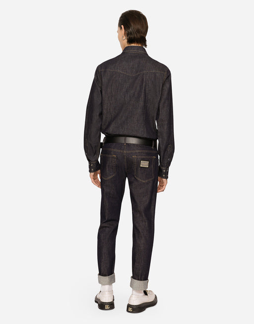 BLUE SKINNY STRETCH JEANS