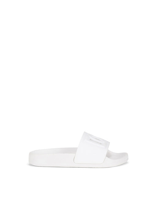 LEATHER SLIDERS WITH DG MILLENNIALS LOGO