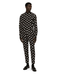 COTTON MARTINI-FIT SHIRT WITH DG MONOGRAM PRINT