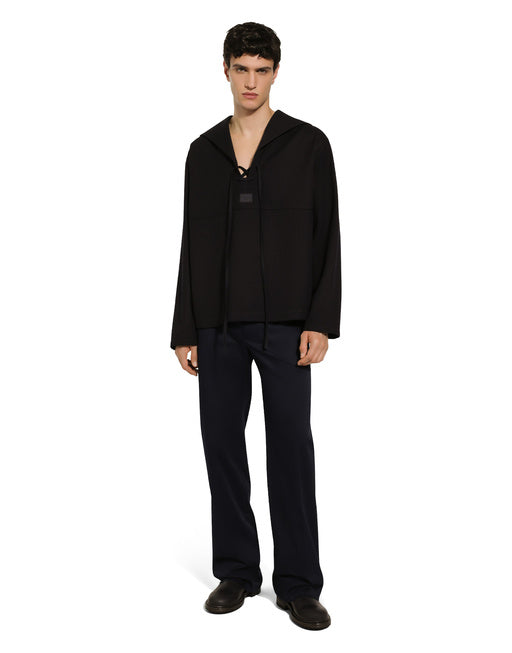 SAILOR-STYLE CAPE BLOUSE WITH TAG