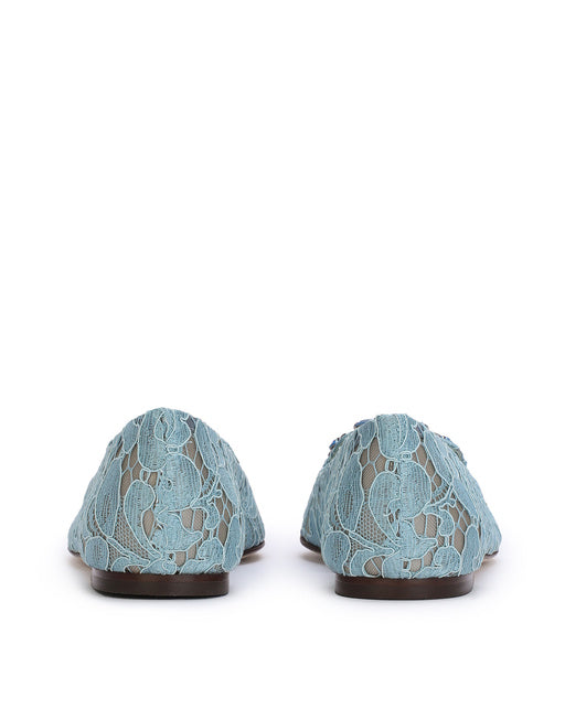 SLIPPER IN TAORMINA LACE WITH CRYSTALS