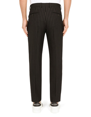 PINSTRIPE WOOL PANTS