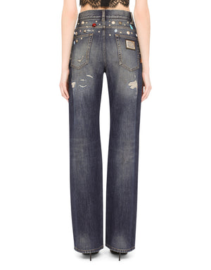 JEANS WITH RHINESTONE DETAILS