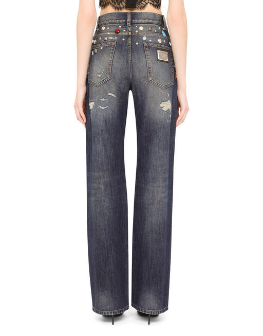 JEANS WITH RHINESTONE DETAILS