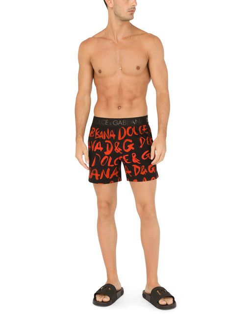 LOGO-PRINT TWO-WAY STRETCH JERSEY BOXER SHORTS