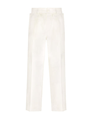 SAILOR-STYLE STRETCH COTTON PANTS