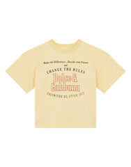 OVERSIZE INTERLOCK T-SHIRT WITH LOGO PRINT