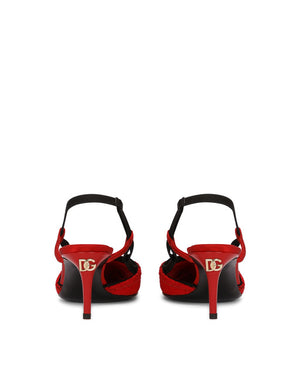 CORSET-STYLE SATIN SLINGBACKS