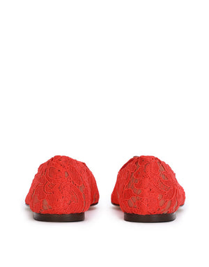 SLIPPER IN TAORMINA LACE WITH CRYSTALS