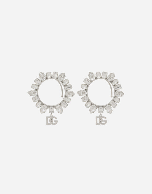 EARCUFF EARRINGS WITH DG LOGO AND RHINESTONES