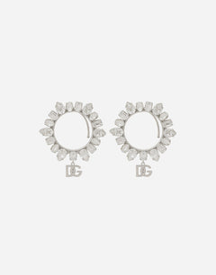 EARCUFF EARRINGS WITH DG LOGO AND RHINESTONES