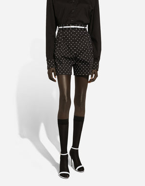POLKA-DOT COTTON SHORTS