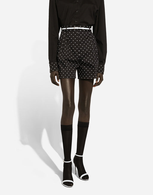 POLKA-DOT COTTON SHORTS