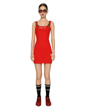 SHORT SPANDEX JERSEY DRESS DGVIB3