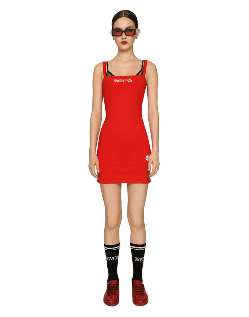 SHORT SPANDEX JERSEY DRESS DGVIB3