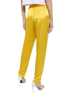 SILK CREPE PANTS WITH ELASTICATED WAISTBAND