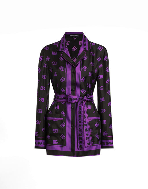 DG ALL-OVER PRINT SILK TWILL VANITY SHIRT