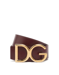 LEATHER BELT WITH DG LOGO