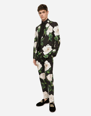 LINEN MARTINI-FIT SHIRT WITH DG EMBROIDERY