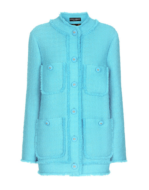 SINGLE-BREASTED RASCHEL TWEED JACKET