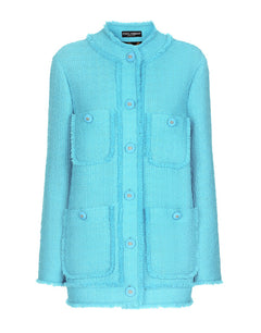 SINGLE-BREASTED RASCHEL TWEED JACKET