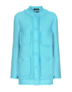 SINGLE-BREASTED RASCHEL TWEED JACKET