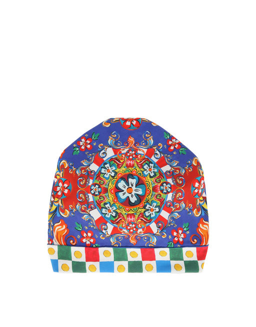 CHARMEUSE TURBAN WITH FLORAL APPLIQUÉS