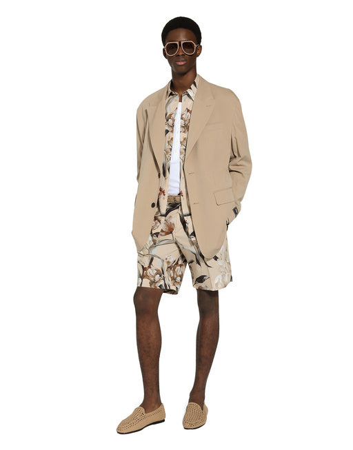 FLORAL-PRINT SILK VANITY SHORTS