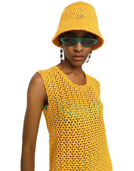 CROCHET HAT WITH DG LOGO