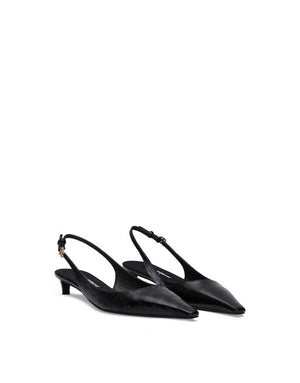 CROCODILE-PRINT CALFSKIN SLINGBACKS