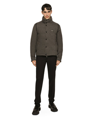 STRETCH JERSEY JACKET WITH BRANDED TAG