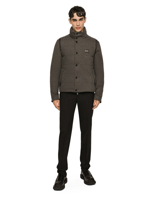STRETCH JERSEY JACKET WITH BRANDED TAG