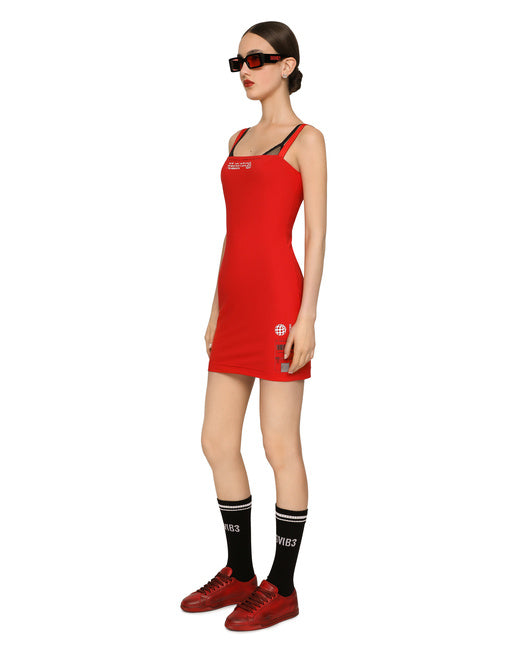 SHORT SPANDEX JERSEY DRESS DGVIB3
