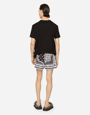COTTON T-SHIRT WITH BANDANNA PRINT