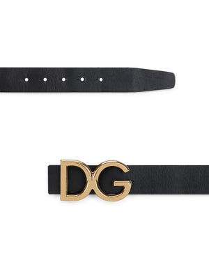 LEATHER BELT WITH DG LOGO