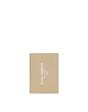CALFSKIN PASSPORT HOLDER WITH LOGO