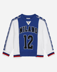 JERSEY ROUND-NECK SWEATSHIRT WITH DG LOGO BAND