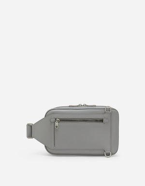 CALFSKIN BELT BAG WITH RAISED LOGO