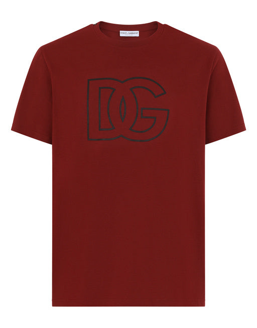 COTTON T-SHIRT WITH DG LOGO PRINT