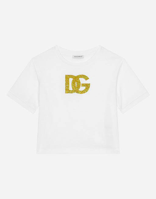 SHORT-SLEEVED JERSEY T-SHIRT WITH DG LOGO