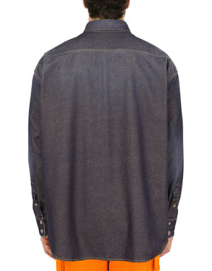 BLUE DENIM SHIRT WITH D&G PATCH