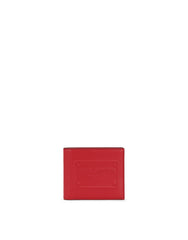 CALFSKIN BIFOLD WALLET WITH RAISED LOGO
