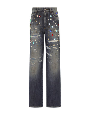 JEANS WITH RHINESTONE DETAILS